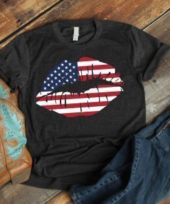 Flag lips Shirt, Merica Sunglasses Shirt, USA, American Flag, 4th Of July Gift, Independence Day Shirt, Independence Day Celebration
