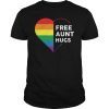 Free Aunt Hugs Rainbow Heart T-SHIRT