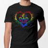 Free Dad Hugs LGBT Heart Gay Flag -Dad Gifts