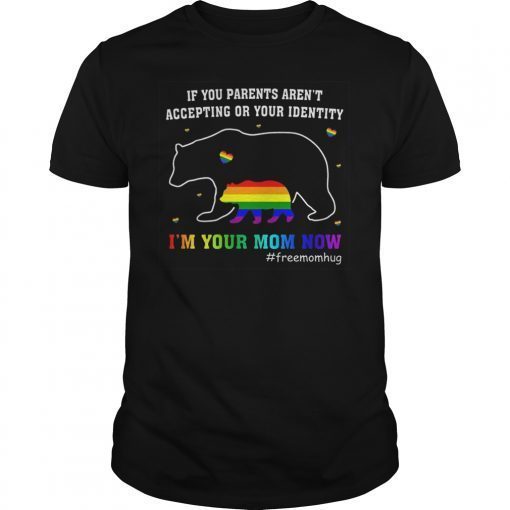 Free Mom Hugs LGBT Pride T-shirt Gifts Mama Bear LGBT T-Shirt