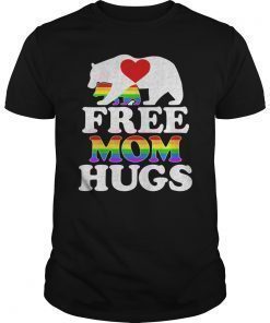 Free Mom Hugs Tshirt T-shirt Women LGBT Pride Mama Bear