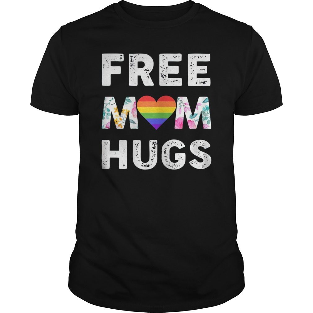 Free mom hugs T-shirt pride LGBT Floral Shirt - ShirtsMango Office