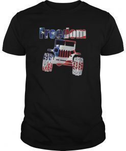 Freedom Jeep 4th of July USA Flag colors T Shirt