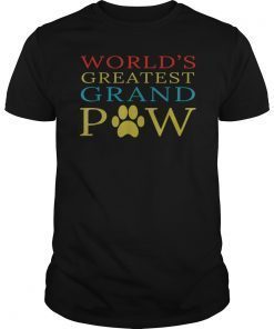 Funny Dog Shirt Grand Paw- World's Greatest Grand Paw Shirt
