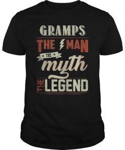 Funny Father's Day Gifts Grandpa Gramps The Man Myth Legend T-Shirt