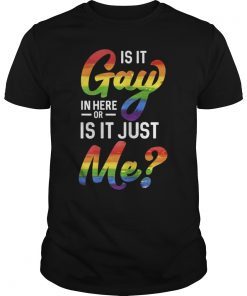 Funny Gay Pride T-Shirt Is It Gay In Here Or Is It Just Me