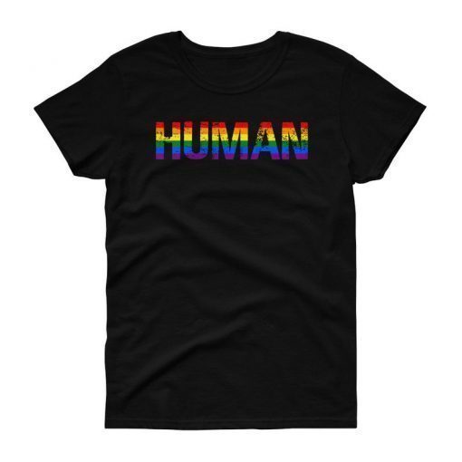 Gay Pride Shirt, Women Men, Human Shirt Gift, LGBT T-shirt, LBGTQ Tshirt, Gay Pride Festival Graphic Tee, Sexuality Tops, Rainbow Clothing