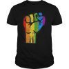 Gay Pride TShirt Resist Fist Rainbow Flag LGBTQ Shirt T-Shirt