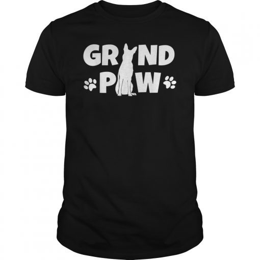 German Shepherd Grand Paw T Shirt Dog Grandpaw Grandpa Cute