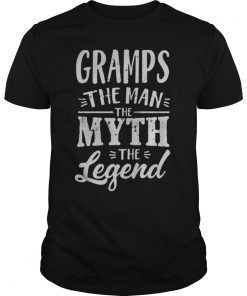 Gramps Shirt Gift Man Myth Legend Gift Definition, Birth Announcement, Baby Shower, Gifts for Dads