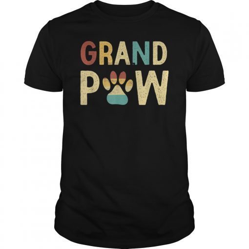 Grand Paw Dog TShirt Dog Lover Grandpaw Grandpa T-Shirt