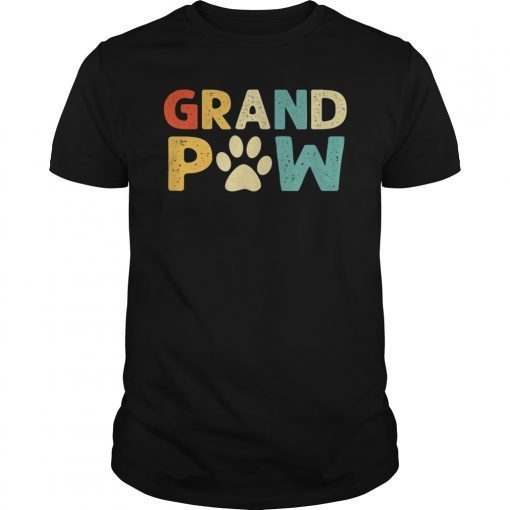 Grand Paw Doggy Puppy Lover Grandpa Vintage Shirt