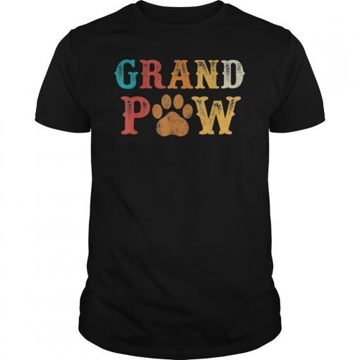 Grand Paw Doggy Puppy Lover Grandpa Vintage T-Shirt