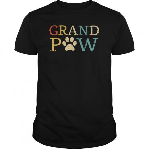 Grand Paw Like Regular Grandpa But Cooler Vintage Dogs T-Shirt