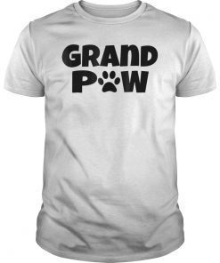 Grand Paw T-Shirt Dog Puppy Lover Grandpaw Grandpa Shirt