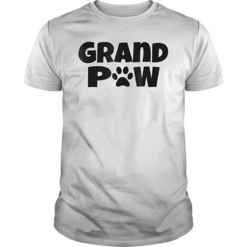 Grand Paw T-Shirt Dog Puppy Lover Grandpaw Grandpa Shirt