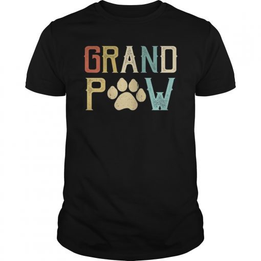 Grand Paw Vintage Tee Shirt Gift for Men Women