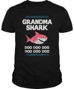 Grandma Shark Tee Shirts Doo Doo Grandpa Mommy Daddy Tee