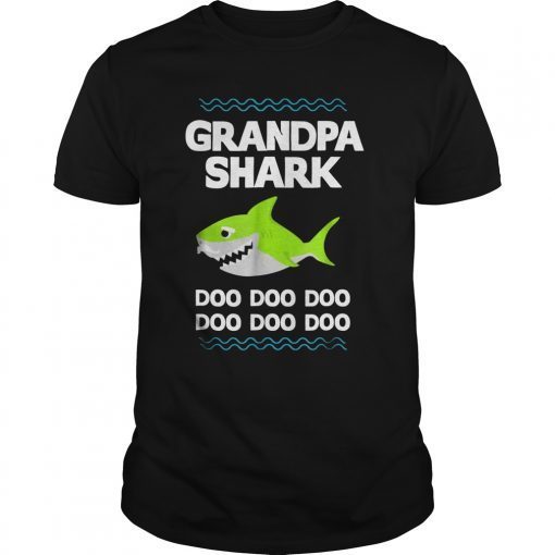 Grandpa Shark T-Shirt Doo Doo Grandma Mommy Daddy Baby Tee