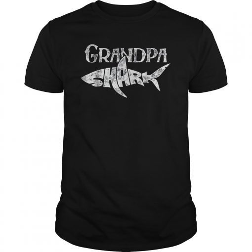 Grandpa Shark T Shirt Family Matching Men Jawsome Gifts Tee Shirt