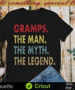 Grandpa SvG, Gramps The Man The Myth The Legend SvG, Grandfather SvG, Distressed, Vintage