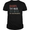 Grandpa The Man The Myth The Bad Influence Tshirt