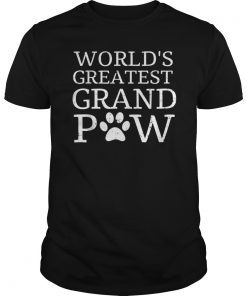 Grandpaw Shirt Worlds Greatest Grand Paw Funny Dogs Tee