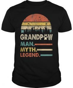 Grandpaw man my legend T-shirt Vintage for mens grandpa dad
