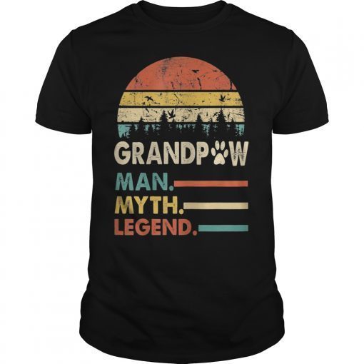 Grandpaw man my legend T-shirt Vintage for mens grandpa dad