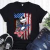 Jack Skellington American Flag Independence Day T-Shirt