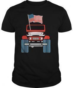 Jeep 4th of July Merica Men USA American Flag T-Shirt