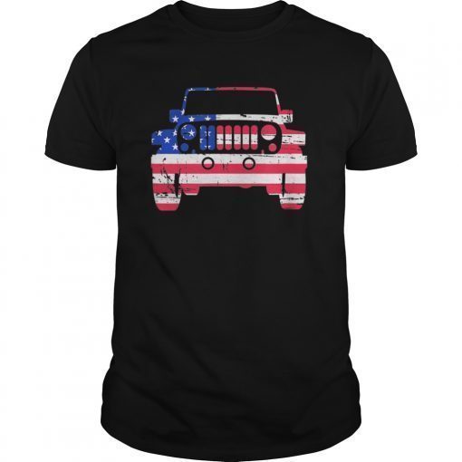 Jeep American Flag Jeep 4th Of July T-Shirts