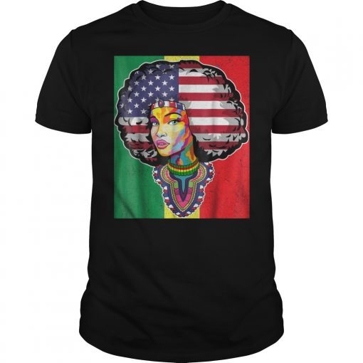 Juneteenth Dashiki American Flag T Shirt