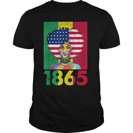 Juneteenth Dashiki American Flag T-shirt Black Women DNA