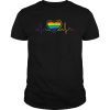 LGBT Heartbeat Rainbow For Pride Day 2019 Gift T-Shirt