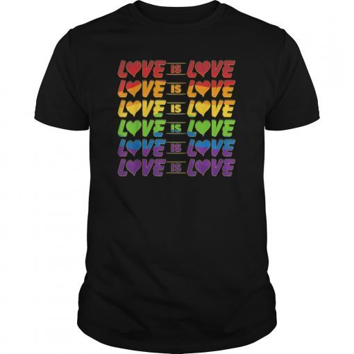 LGBT Pride Love Is Love Shirt Gay Pride Awareness Men Women T-Shirt