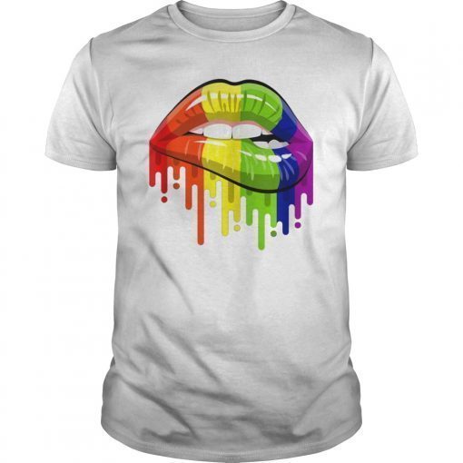 LGBT Rainbow Color Lips Pride Gay Homosexual Lesbian Shirt