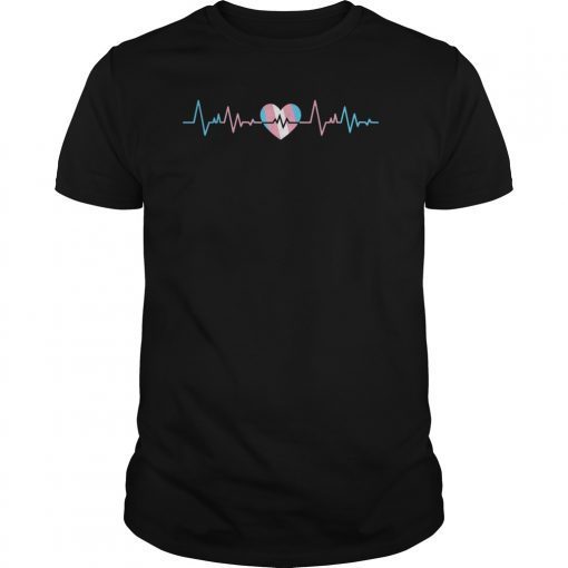 LGBT Rainbow Heartbeat Tshirt Gay Transgender Pride Art Gift