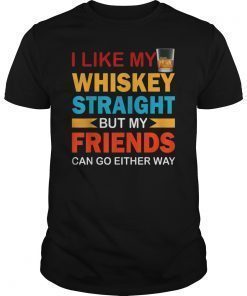 LGBTQ Gay Queer Lesbian Pride Whiskey Straight Joke T-Shirt