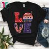 Love Camping USA Flag 4th of July Flip Flop Camper USA Flag Vintage T-Shirt