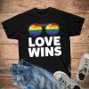 Love Wins LGBT Gay Pride Unisex Cotton Tee, Men's Or Women's T-Shirt