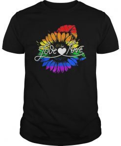 Love is love shirt love Sunflower lgbt rainbow shirt