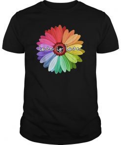 Love is love t-shirt love daisy lgbt rainbow shirt gay