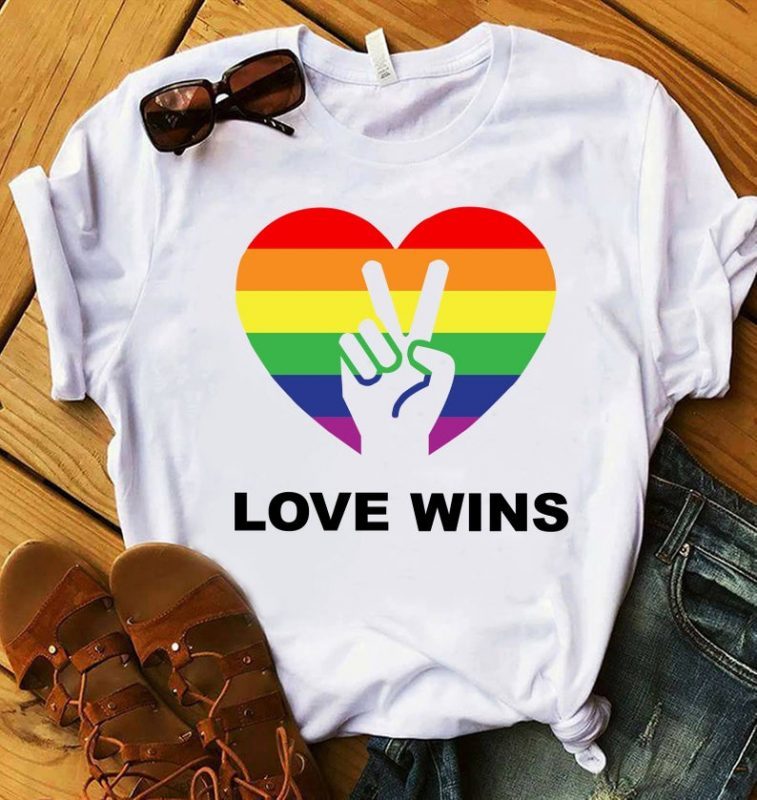 Love wins, rainbow heart svg,lgbt svg, win svg,love win ...