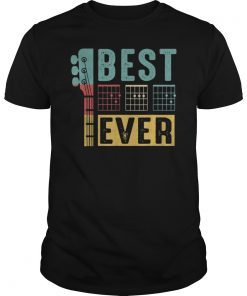 Mens Best Dad Ever Guitar Chord Guitarist Dad Fathers Day Tshirt