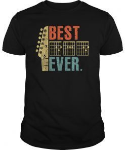 Mens Best Guitar Dad Ever Shirt Music Vintage Fathers Day Gifts TShirts