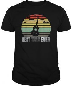 Mens Best Guitar Dad Ever Shirt Music Vintage Fathers Day T-Shirt