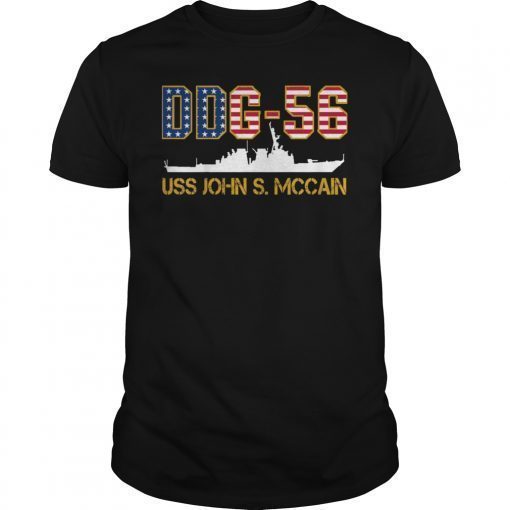 Mens DDG-56 USS John S. McCain T-Shirt