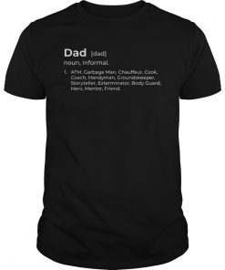 Mens Dad Noun Dictionary ATM Fathers Day Funny T-Shirt
