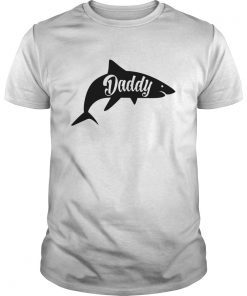 Mens Daddy Shark Tshirt Cute Funny Family Ocean Beach Summer Vacation Tee for Guys